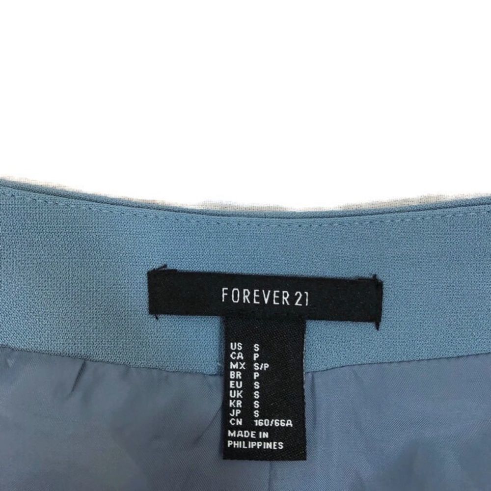Forever 21 Blue Mini Skirt with Zipper Size Small - Picture 8 of 8